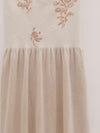 SWAYING 25 Early Autumn Floral Jacquard Tube Top Dress SW-SW25PF2L01C1-NB Cream White